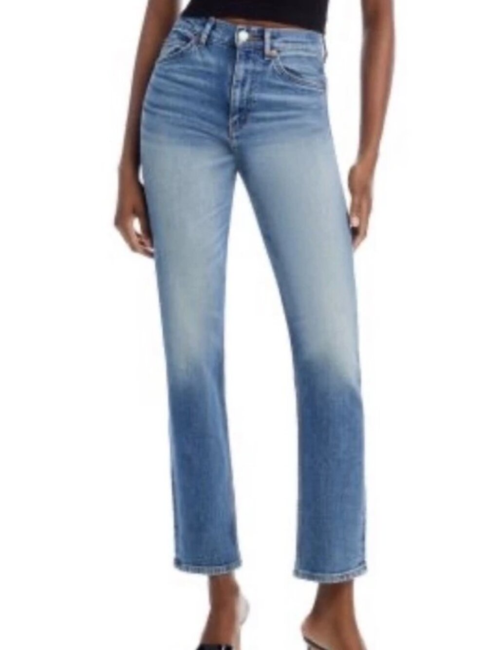 NWT RE/DONE 70s Stove Pipe High Rise Straight Leg Jean Synth Fade Wash 23 Mother